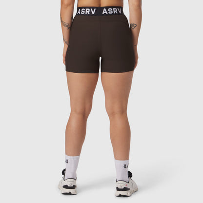 W027. LYCRA® Ribbed Short - Dark Earth | ASRV