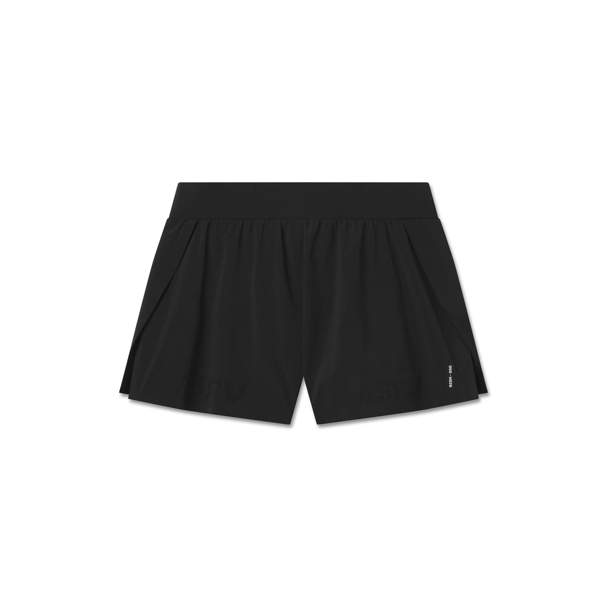 W026. Aerotex™ Side Split Run Short - Black | ASRV