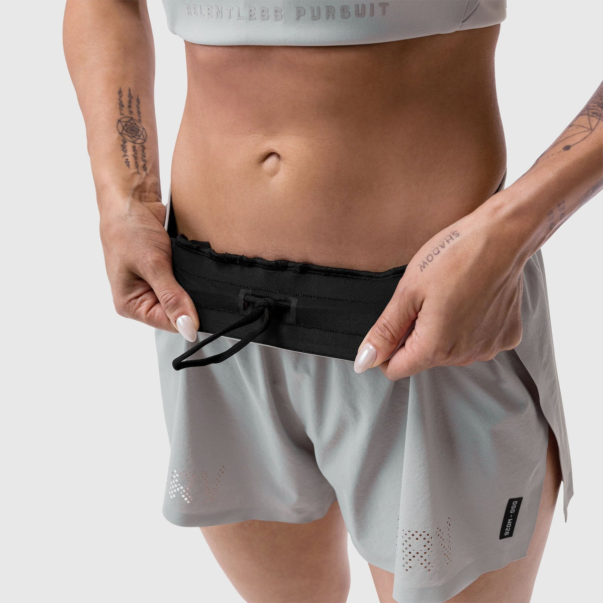W026. Aerotex™ Side Split Run Short - Slate Grey | ASRV