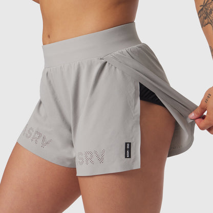 W026. Aerotex™ Side Split Run Short - Slate Grey | ASRV
