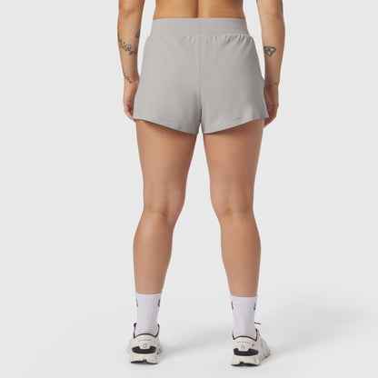 W026. Aerotex™ Side Split Run Short - Slate Grey | ASRV