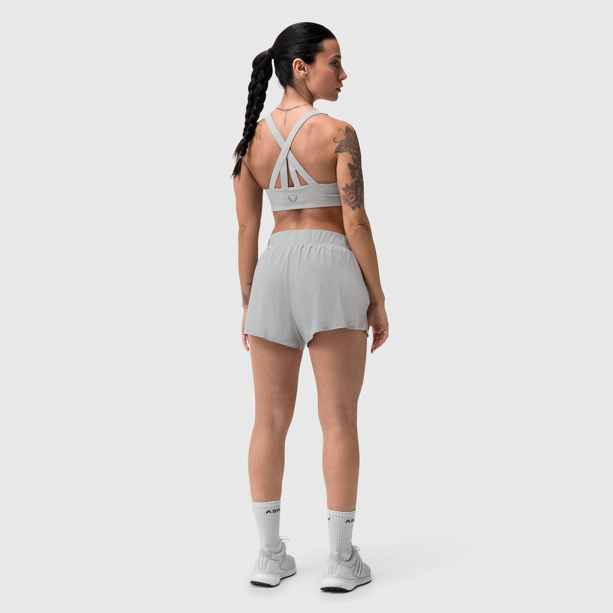 W026. Aerotex™ Side Split Run Short - Slate Grey | ASRV