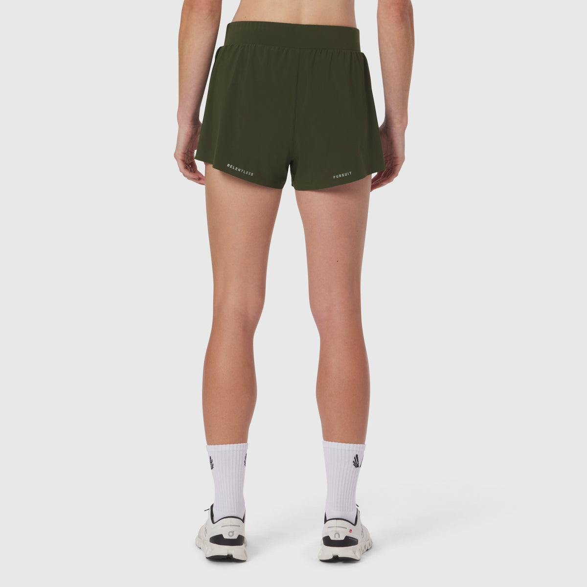 W026. Aerotex™ Side Split Run Short - Olive | ASRV
