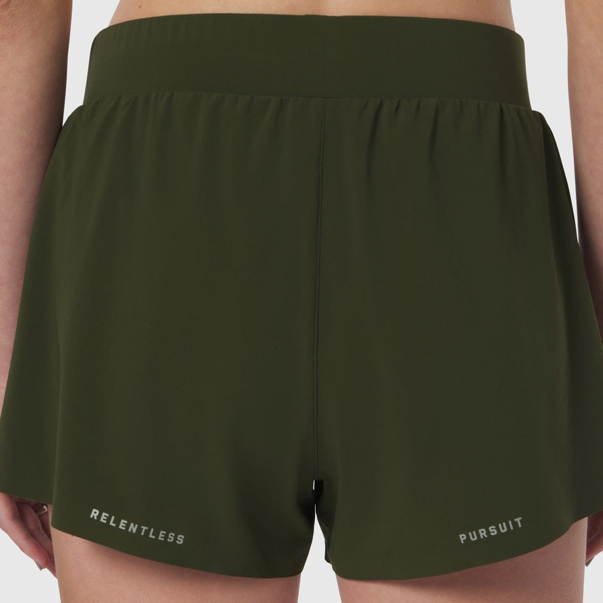 W026. Aerotex™ Side Split Run Short - Olive | ASRV