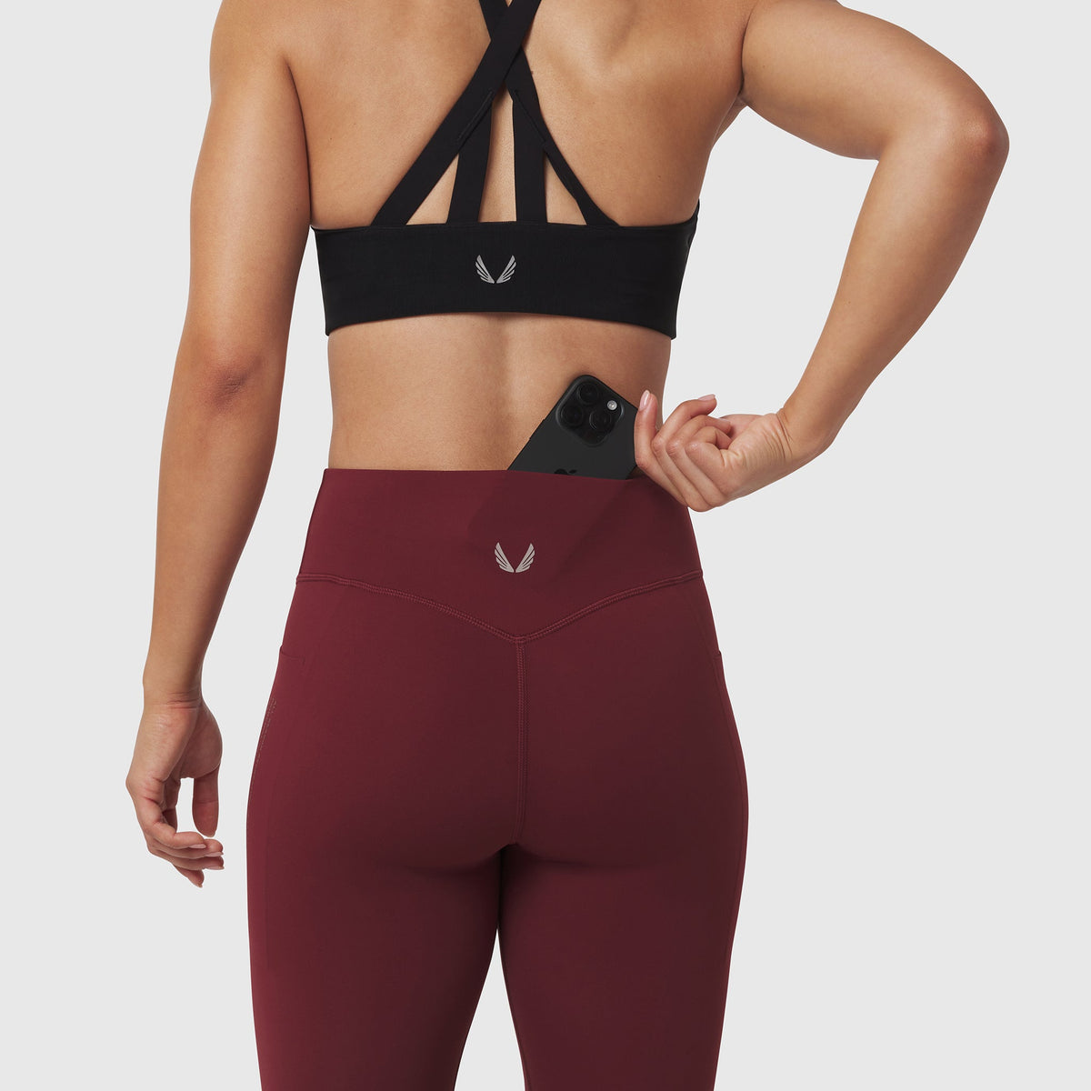 W072. LYCRA® ADAPTIV 4 Pocket Legging - Crimson | ASRV
