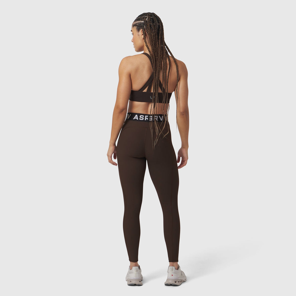 W071. LYCRA® Ribbed Legging - Dark Earth | ASRV