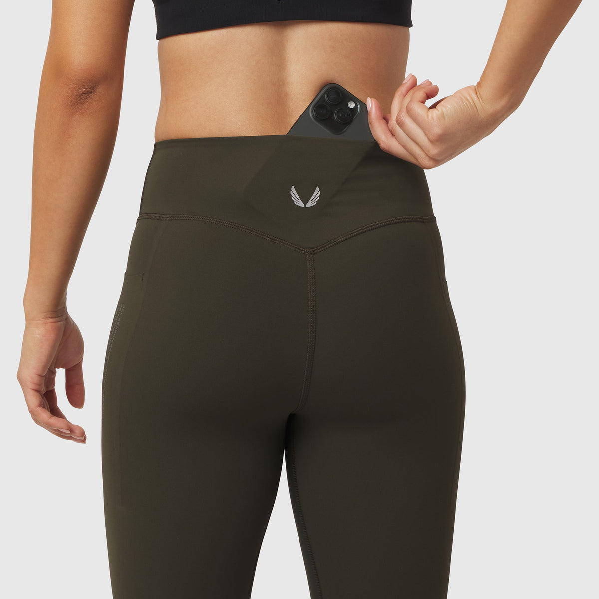 W072. LYCRA® ADAPTIV 4 Pocket Legging - Olive | ASRV
