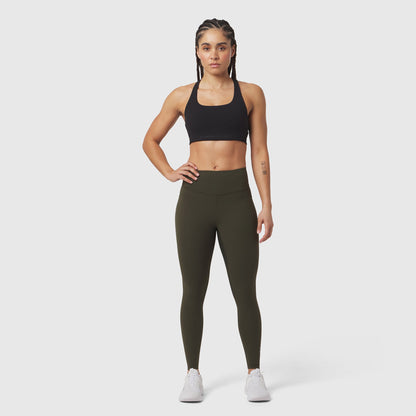 W072. LYCRA® ADAPTIV 4 Pocket Legging - Olive | ASRV