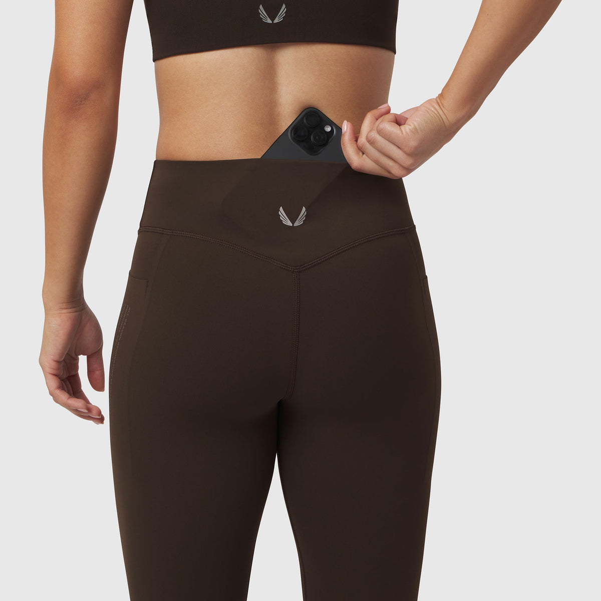 W072. LYCRA® ADAPTIV 4 Pocket Legging - Dark Earth | ASRV