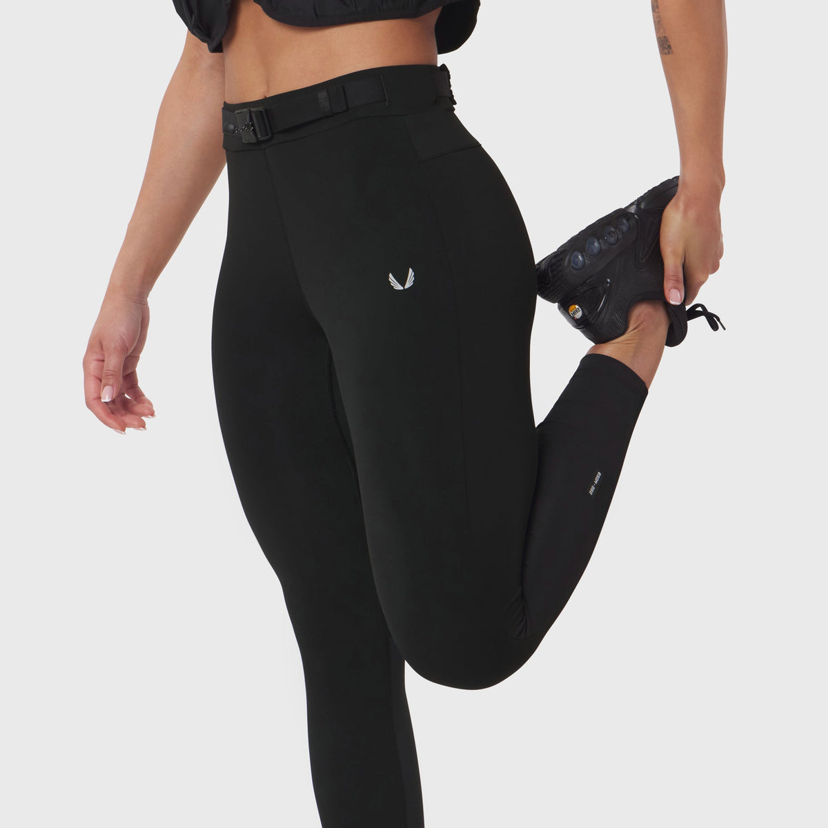 W059. Hybrid Belt-Pack Run Legging - Black | ASRV