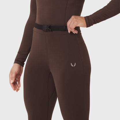 W059. Hybrid Belt-Pack Run Legging - Dark Earth | ASRV