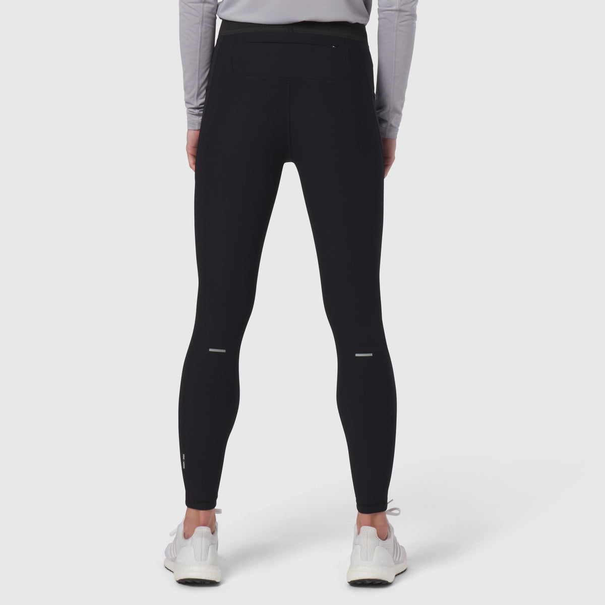 W055. Lycra® Ribbed Running Tight - Black | ASRV