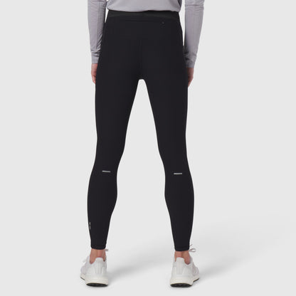W055. Lycra® Ribbed Running Tight - Black | ASRV