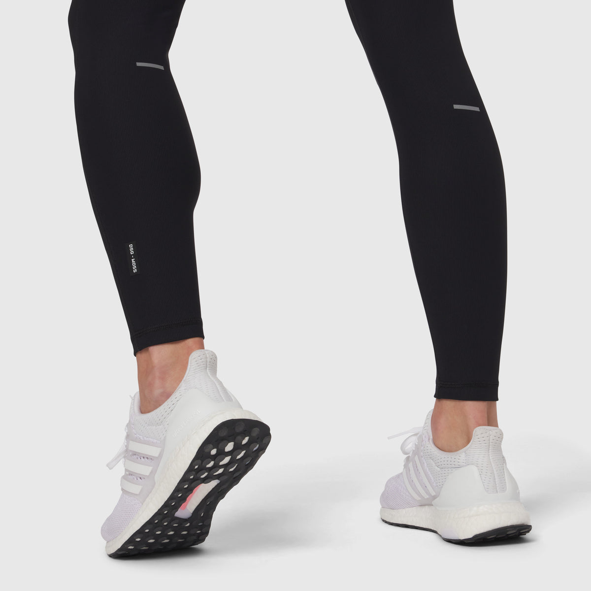 W055. Lycra® Ribbed Running Tight - Black | ASRV