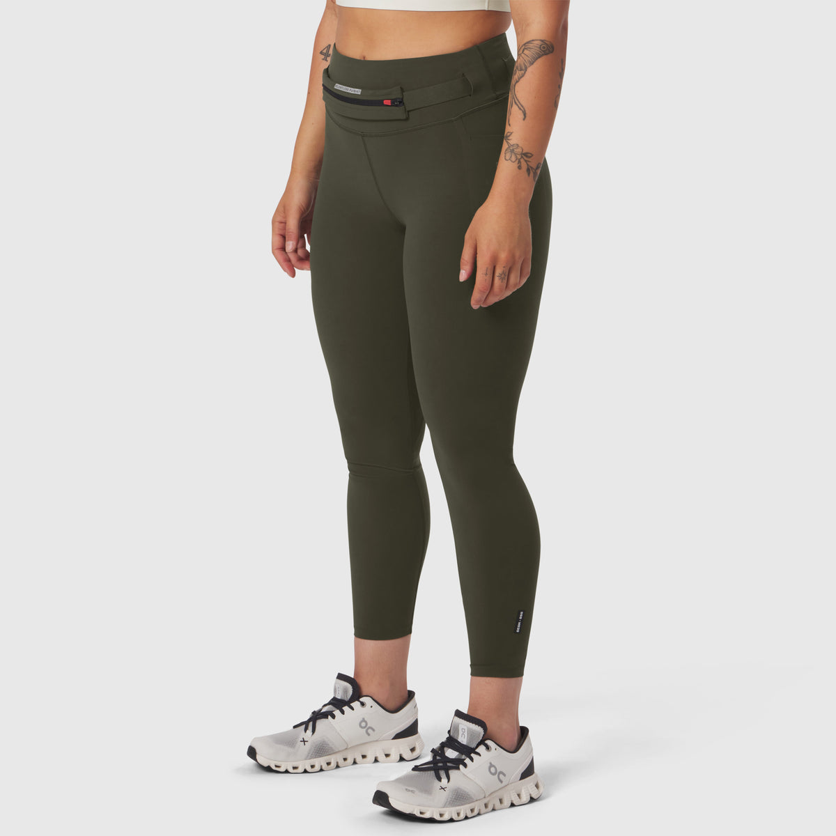 W030. LYCRA® 3-in-1 Legging - Olive | ASRV