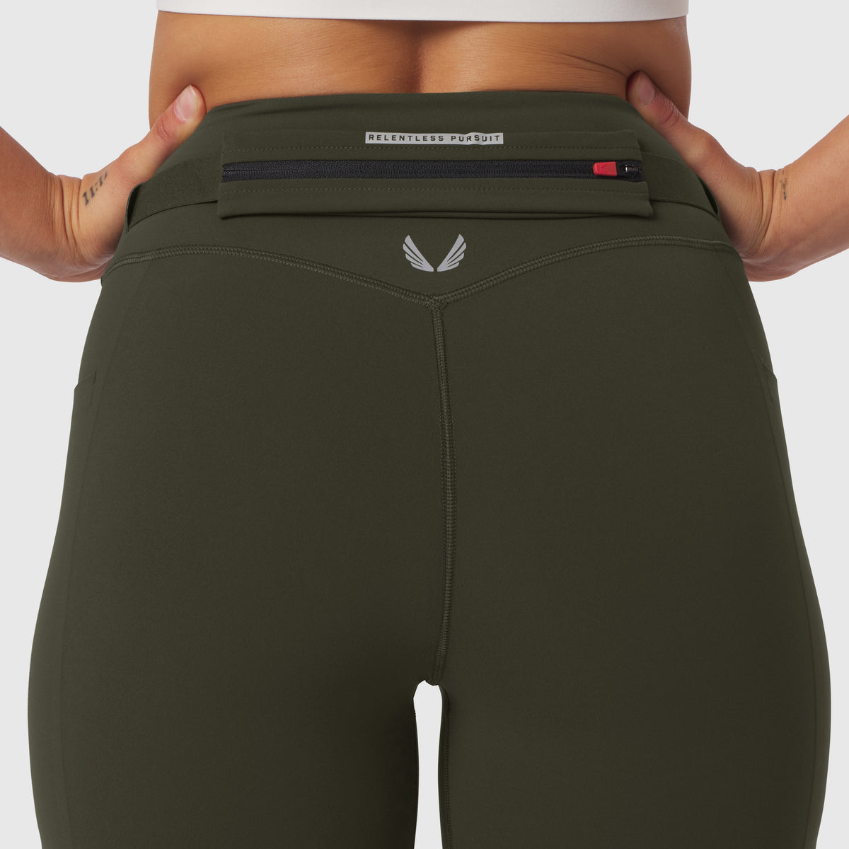 W030. LYCRA® 3-in-1 Legging - Olive | ASRV