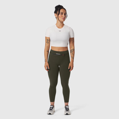 W030. LYCRA® 3-in-1 Legging - Olive | ASRV