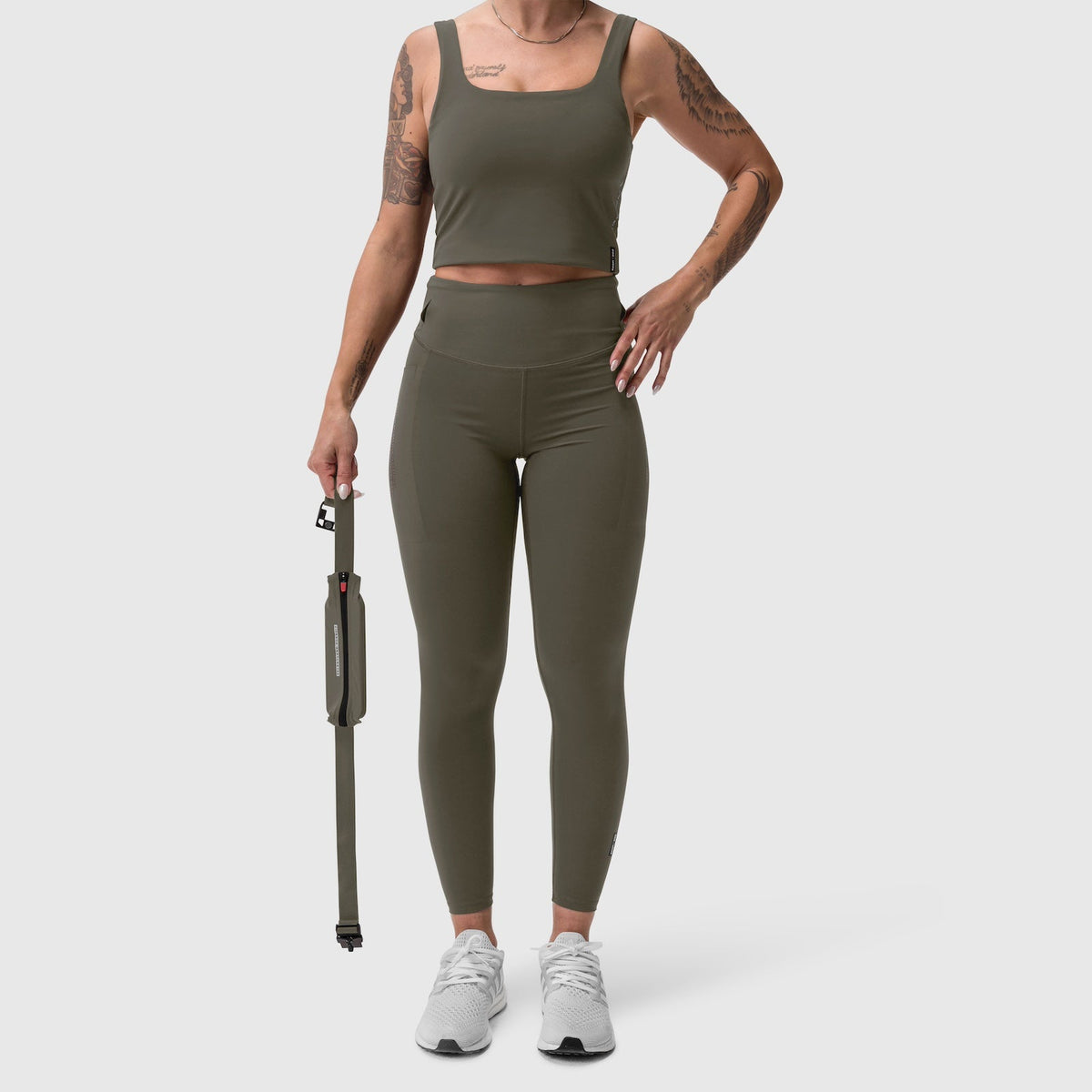 W030. LYCRA® 3-in-1 Legging - Olive | ASRV