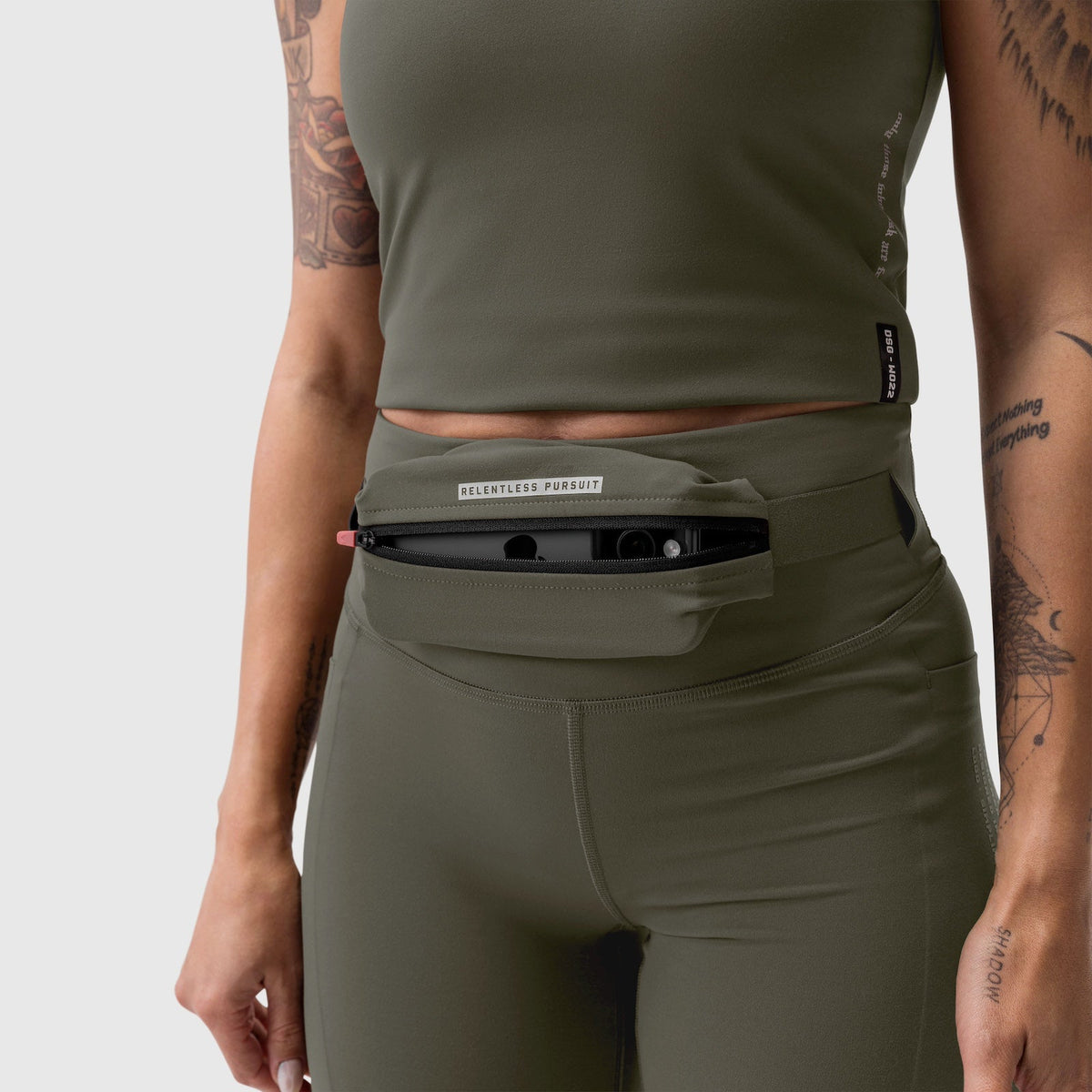 W030. LYCRA® 3-in-1 Legging - Olive | ASRV