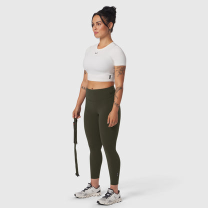 W030. LYCRA® 3-in-1 Legging - Olive | ASRV