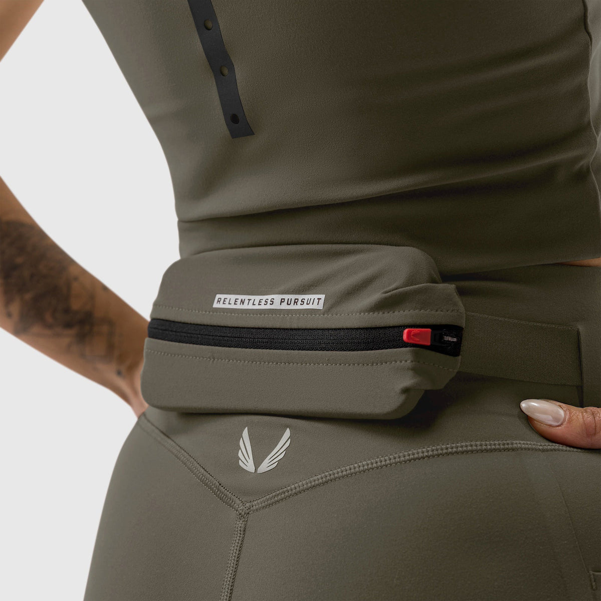 W030. LYCRA® 3-in-1 Legging - Olive | ASRV