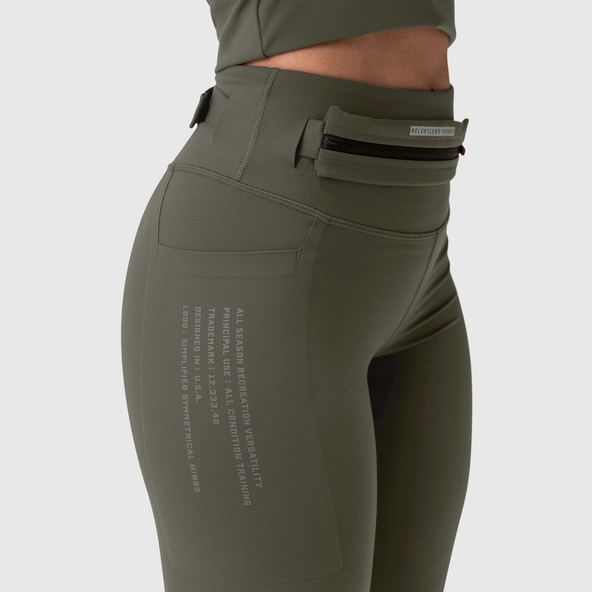 W030. LYCRA® 3-in-1 Legging - Olive | ASRV