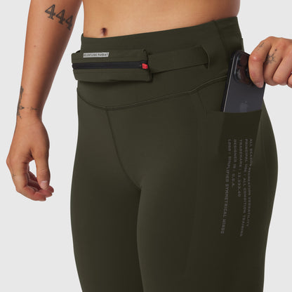 W030. LYCRA® 3-in-1 Legging - Olive | ASRV