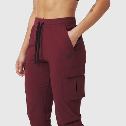 W032. Tetra-Lite® Cargo High Rib Jogger - Crimson | ASRV