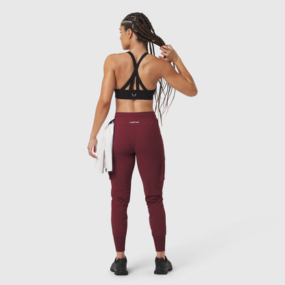 W032. Tetra-Lite® Cargo High Rib Jogger - Crimson | ASRV