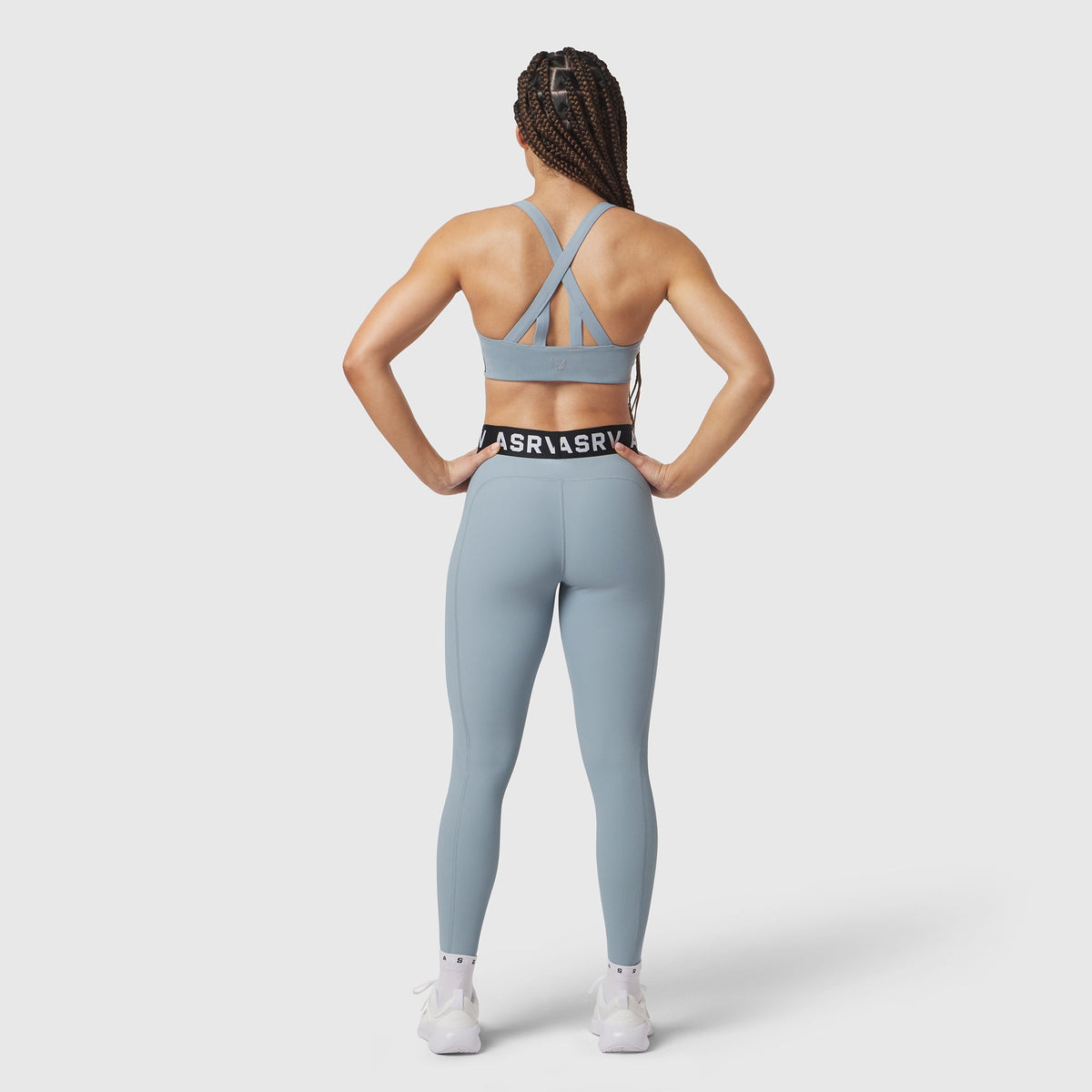 W071. LYCRA® Ribbed Legging - Light Sky | ASRV