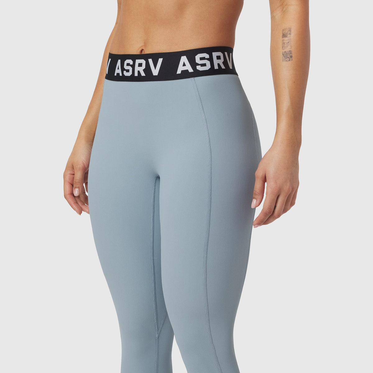 W071. LYCRA® Ribbed Legging - Light Sky | ASRV