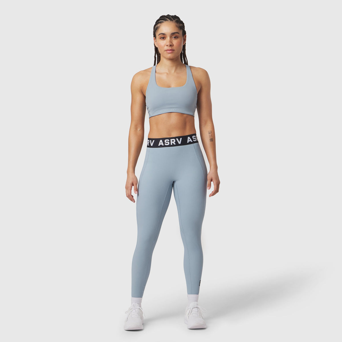 W071. LYCRA® Ribbed Legging - Light Sky | ASRV