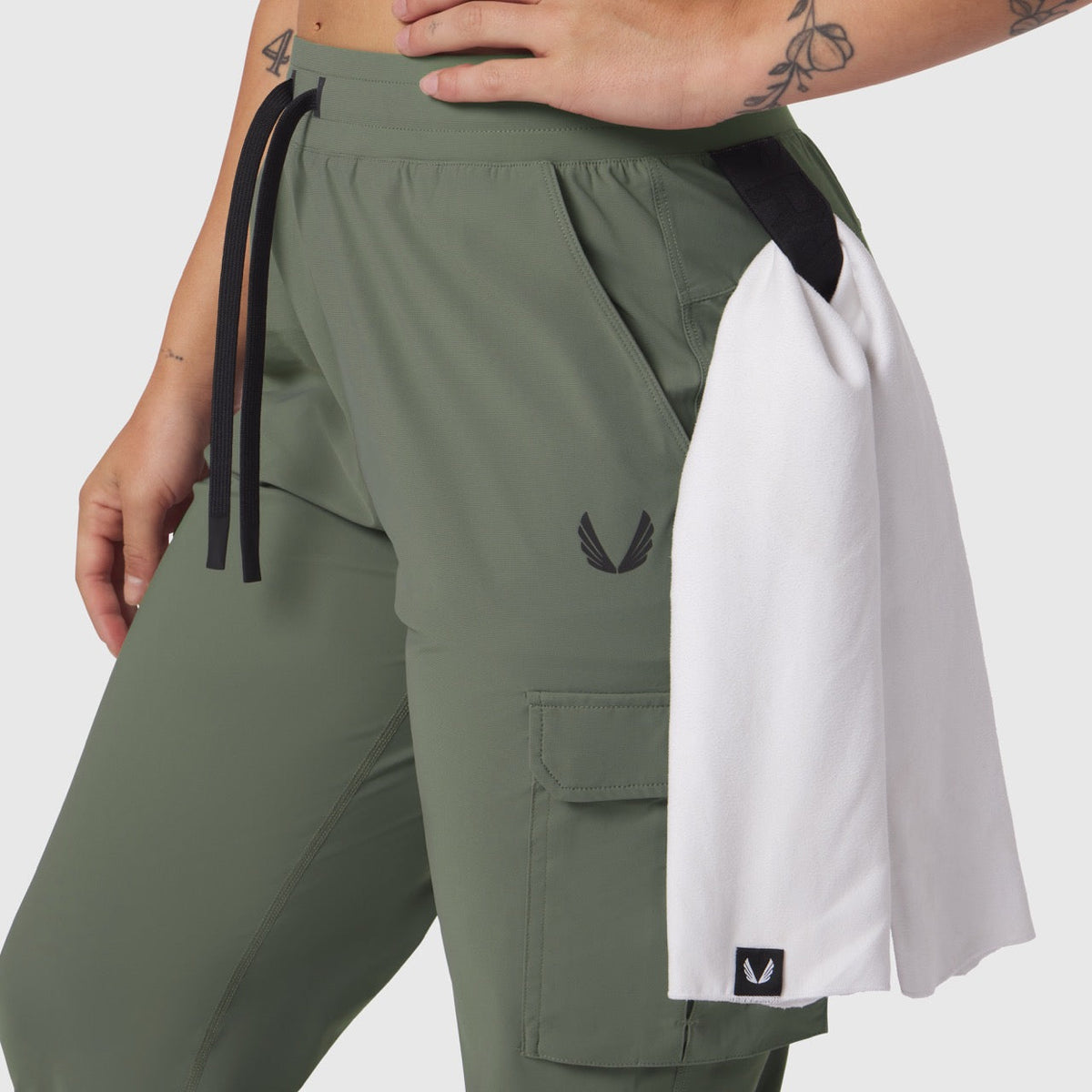 W032. Tetra-Lite® Cargo High Rib Jogger - Sage | ASRV