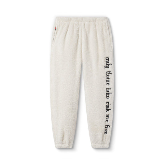 1008. Womens Sherpa Recovery Sweats - Ivory Cream/Black | ASRV