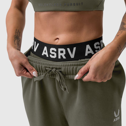 W034. Sorona® Terry Straight Leg Sweats - Olive | ASRV