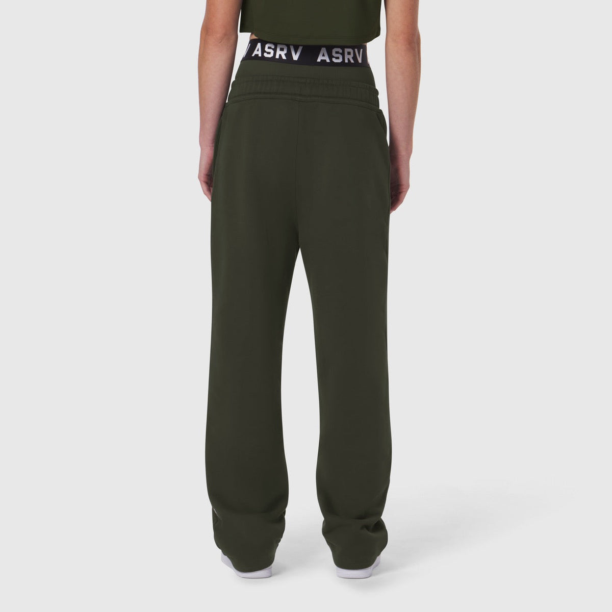 W034. Sorona® Terry Straight Leg Sweats - Olive | ASRV