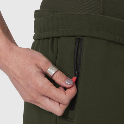 W034. Sorona® Terry Straight Leg Sweats - Olive | ASRV