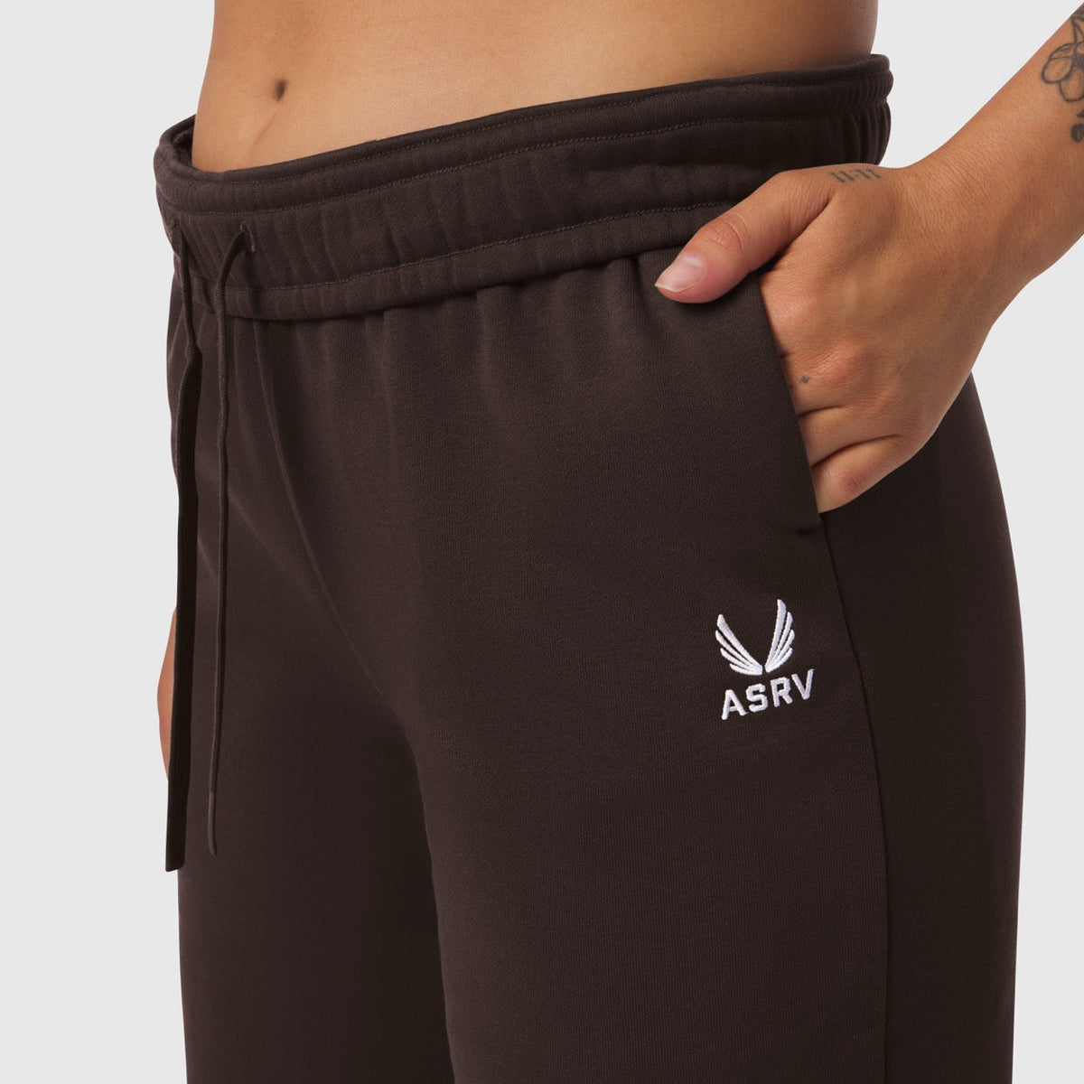 W034. Sorona® Terry Straight Leg Sweats - Dark Earth | ASRV