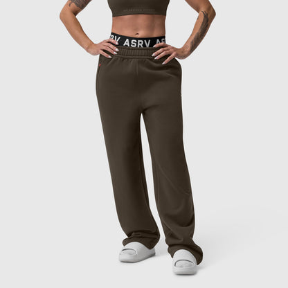 W034. Sorona® Terry Straight Leg Sweats - Dark Earth | ASRV