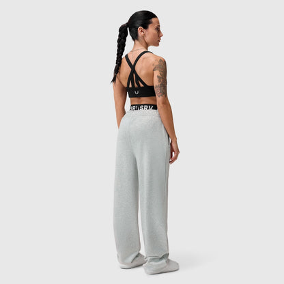 W034. Sorona® Terry Straight Leg Sweats - Heather Grey | ASRV
