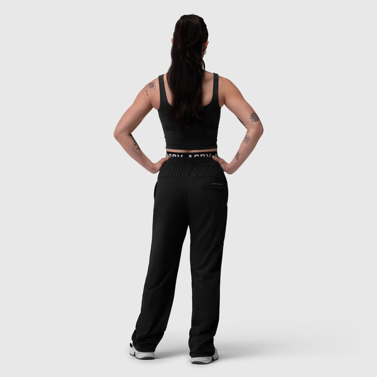 W036. Ripstop Relaxed Track Pant - Black | ASRV