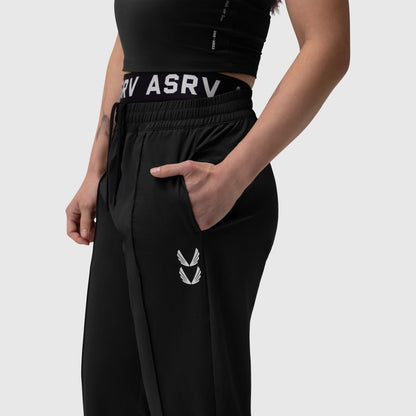 W036. Ripstop Relaxed Track Pant - Black | ASRV