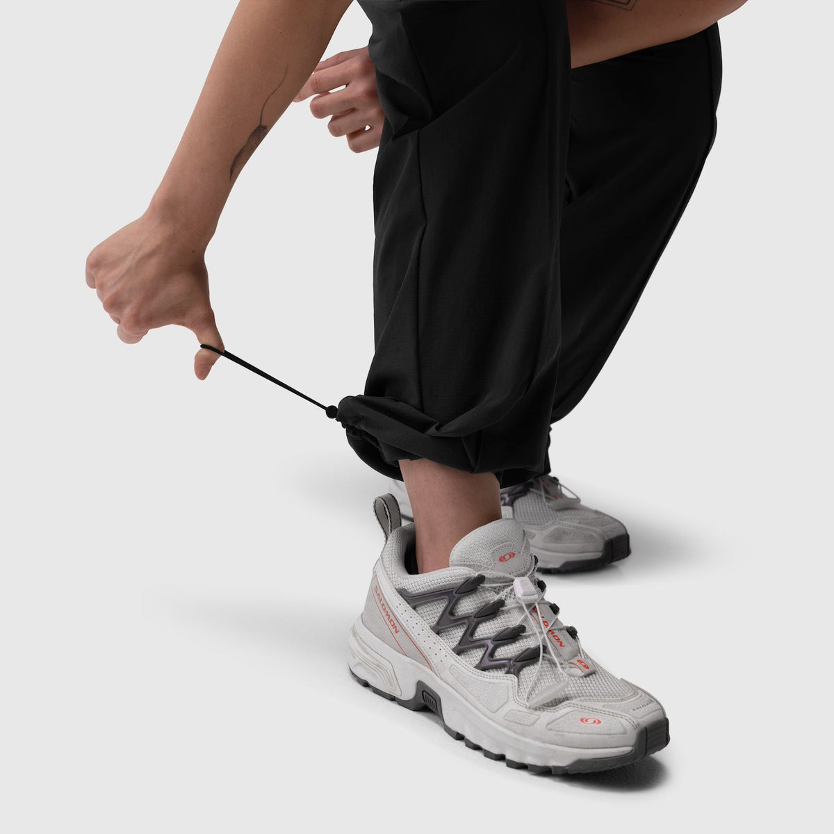 W036. Ripstop Relaxed Track Pant - Black | ASRV