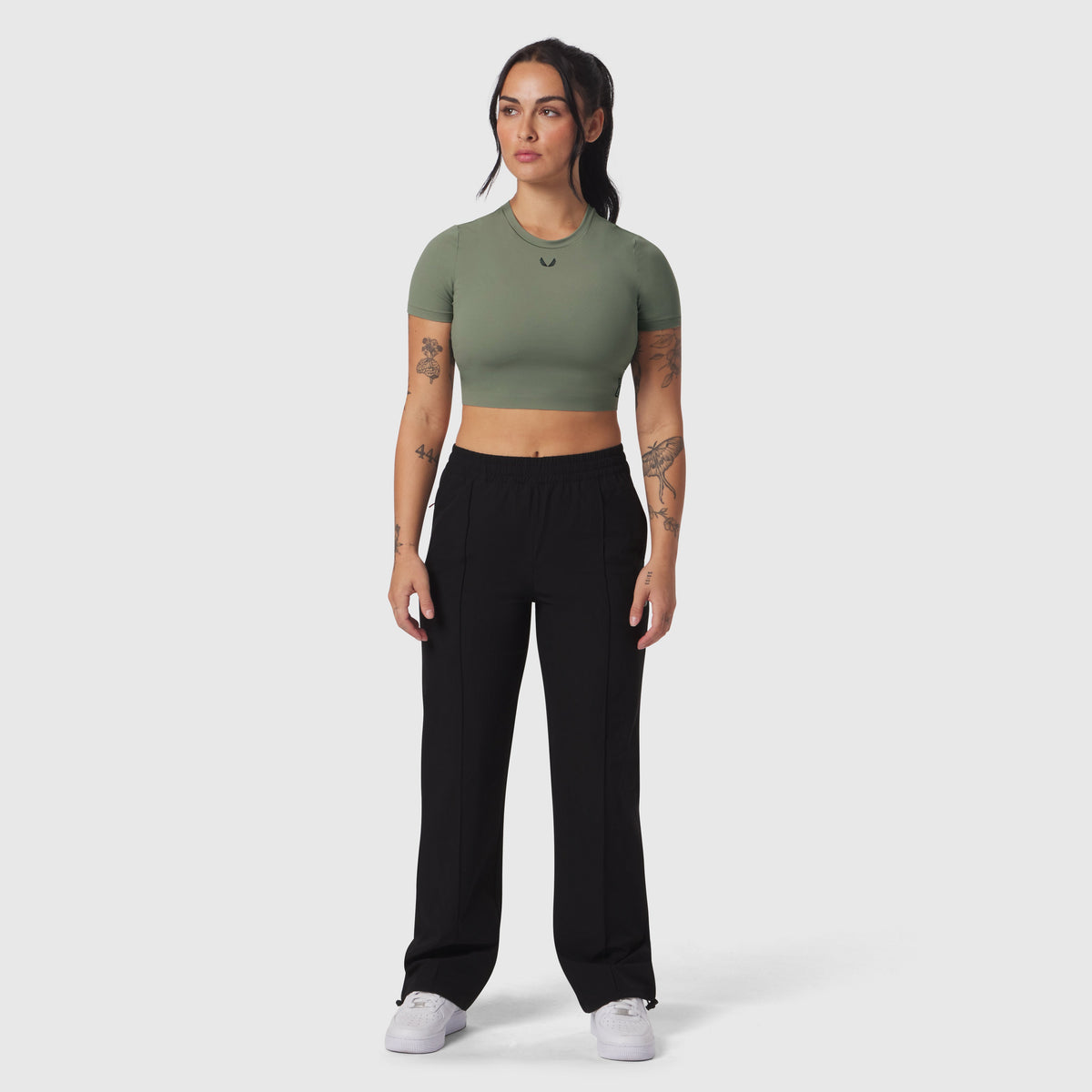 W036. Ripstop Relaxed Track Pant - Black | ASRV