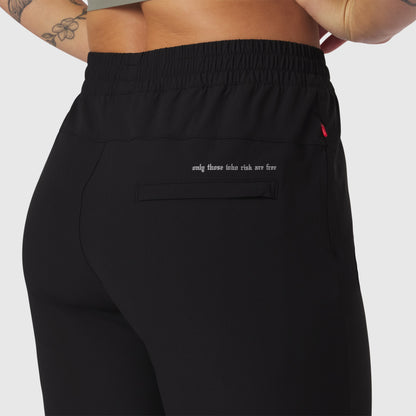 W036. Ripstop Relaxed Track Pant - Black | ASRV