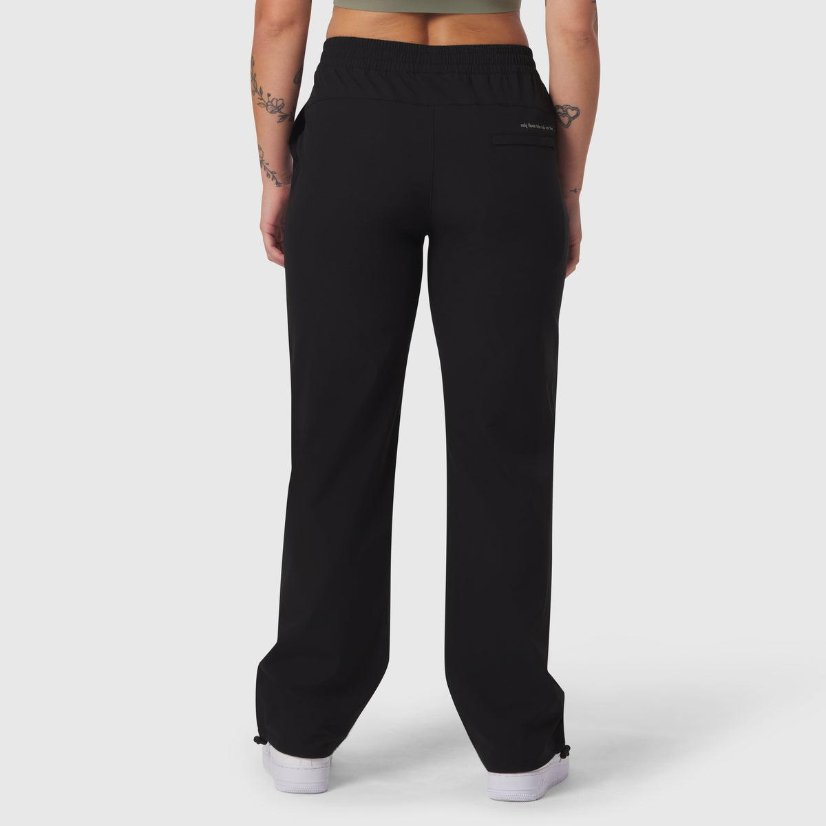 W036. Ripstop Relaxed Track Pant - Black | ASRV