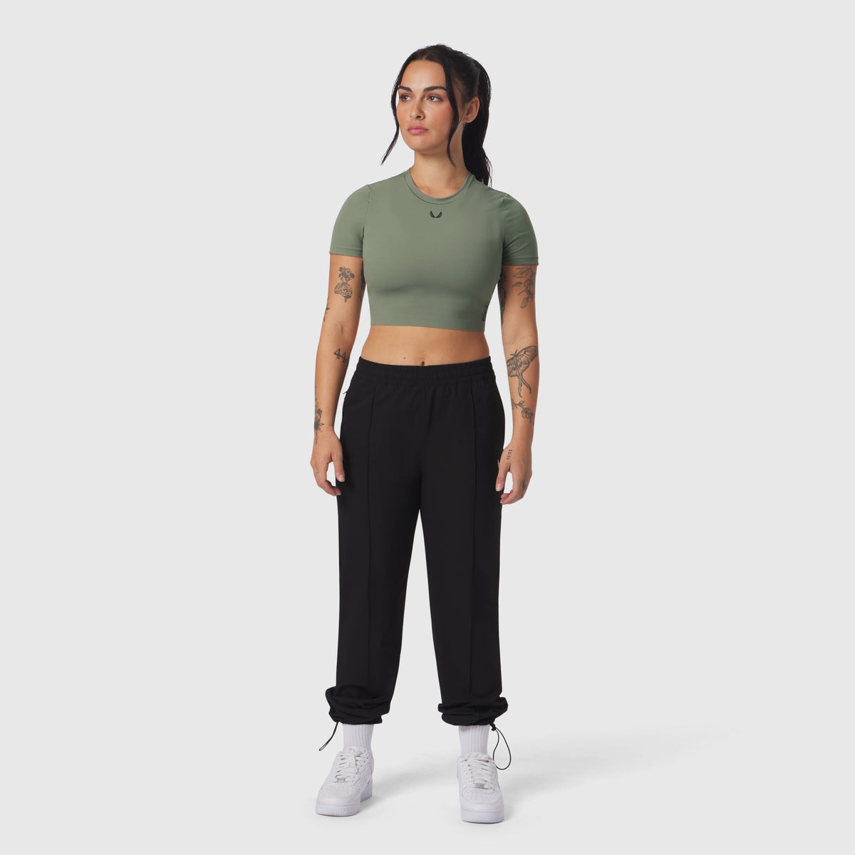 W036. Ripstop Relaxed Track Pant - Black | ASRV