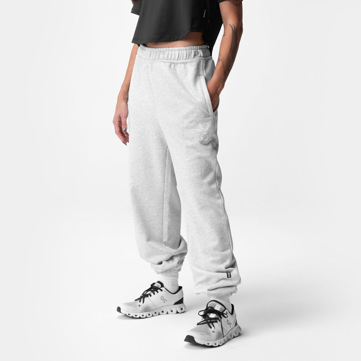 ASRV x Equinox Sorona® French-Terry Oversized Jogger - Heather Grey | ASRV