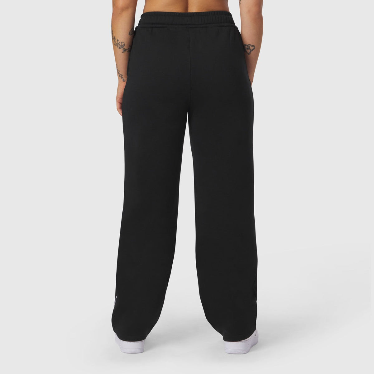W034. Sorona® Terry Straight Leg Sweats - Black | ASRV