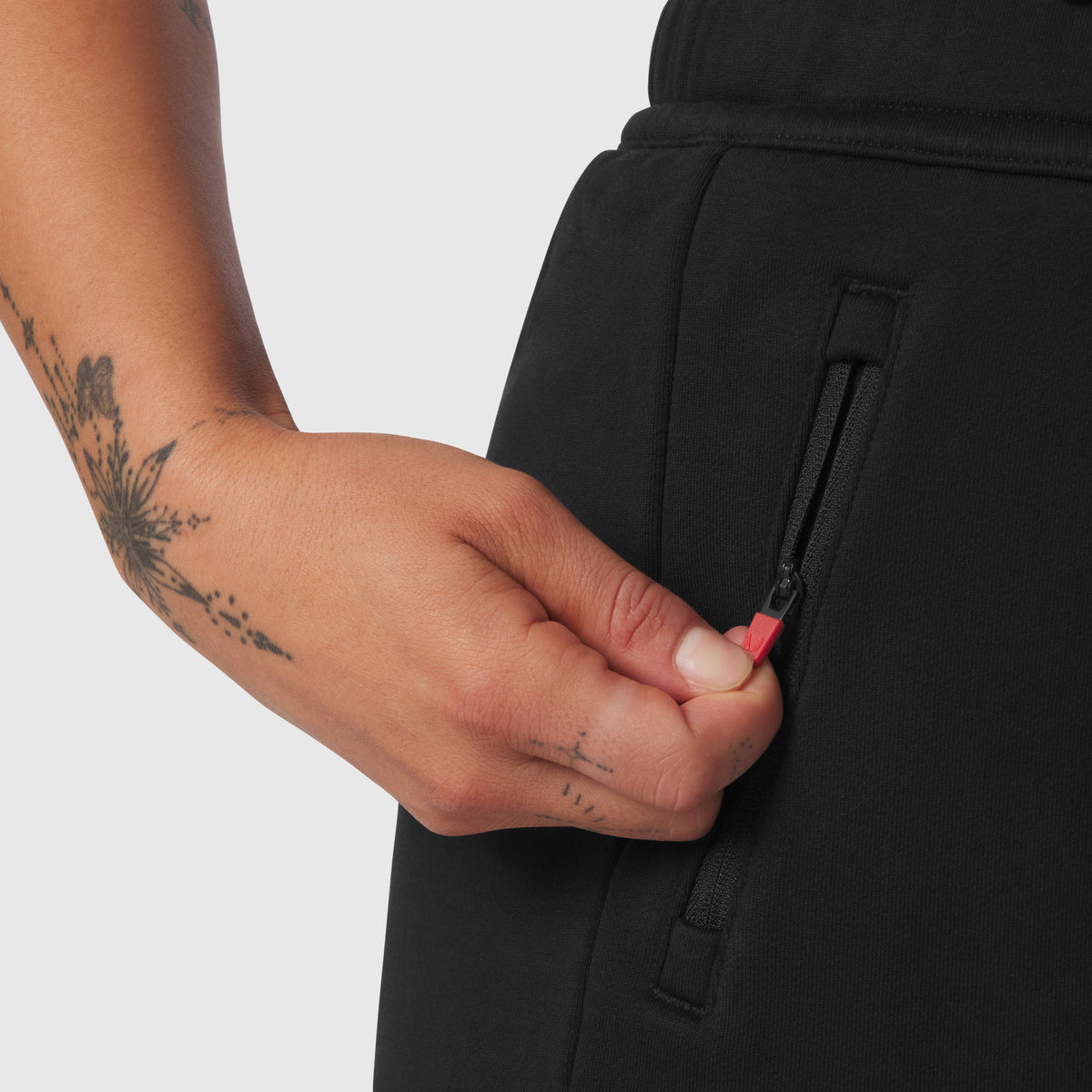 W034. Sorona® Terry Straight Leg Sweats - Black | ASRV